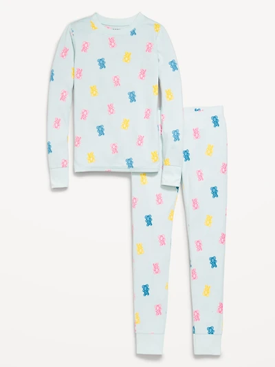 Printed Snug-Fit Graphic Pajama Set for Girls