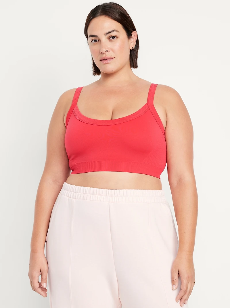 Light Support Fluid Seamless Ribbed Sports Bra