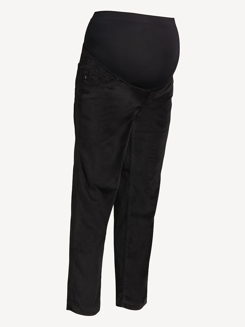 Maternity Full-Panel OG Straight Velvet Pants