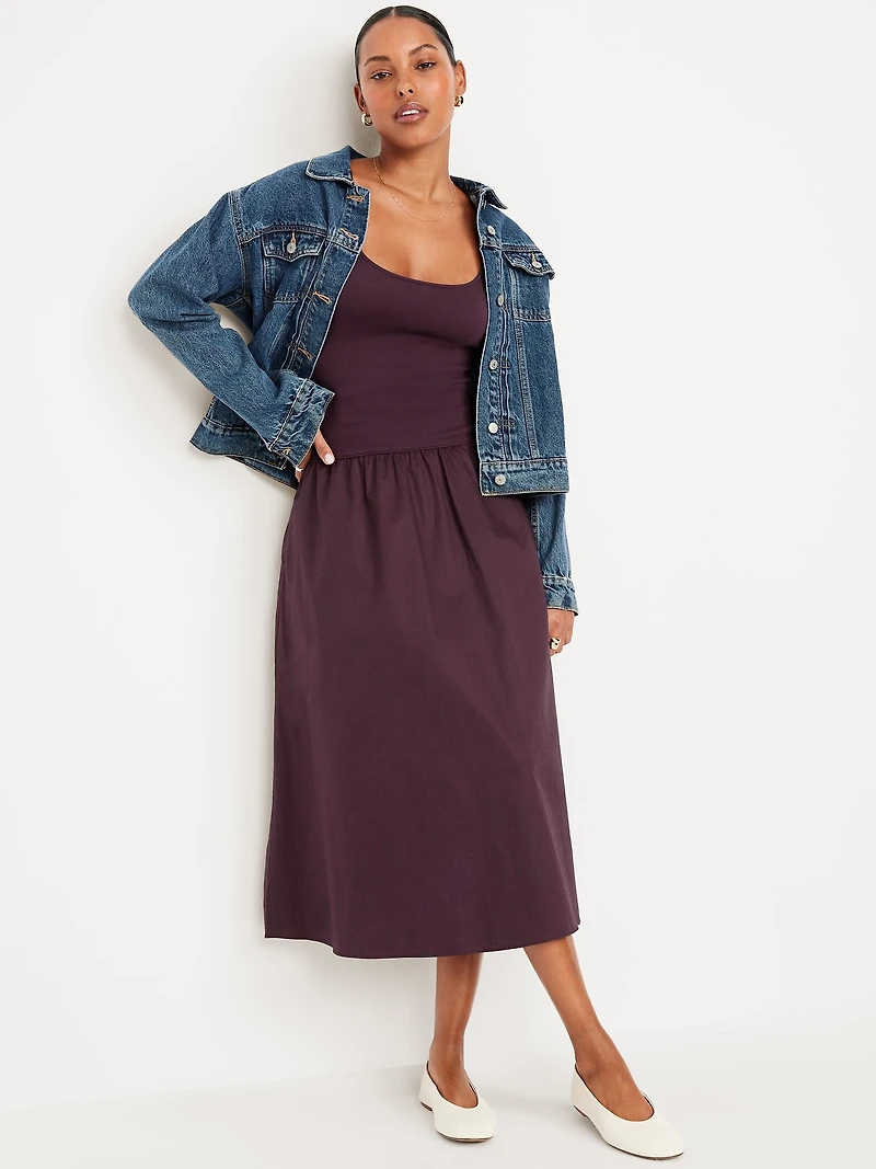 Fit & Flare Sleeveless Midi Dress