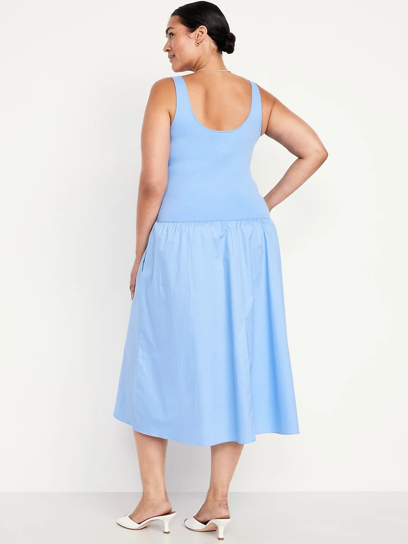 Fit & Flare Sleeveless Midi Dress