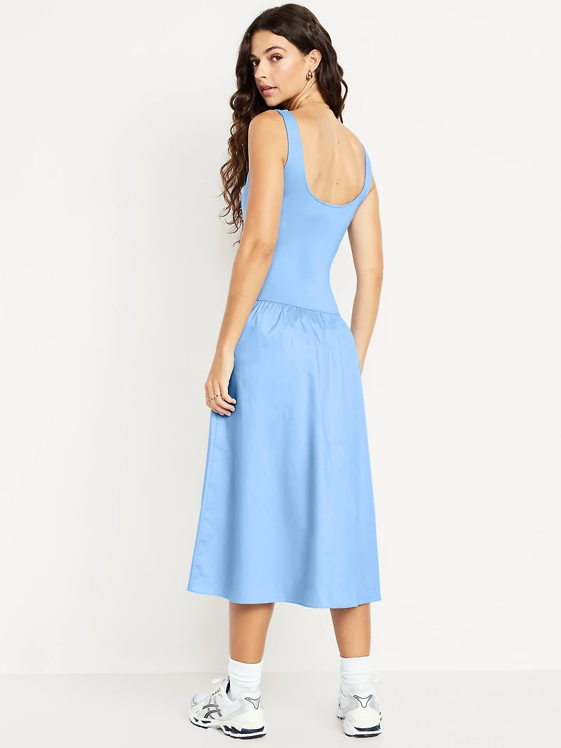 Fit & Flare Sleeveless Midi Dress