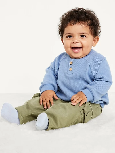 Baggy Barrel-Leg Cargo Jeans for Baby