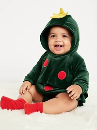 Unisex "Holiday Tree" Costume Hooded One-Piece Romper for Baby