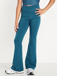 High-Waisted PowerChill Crossover Flared Leggings for Girls
