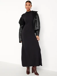 Mock Neck Maxi Dress