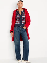 SoSoft Crew-Neck Printed Cardigan Sweater