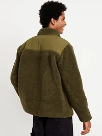 Loose Utility Sherpa Jacket