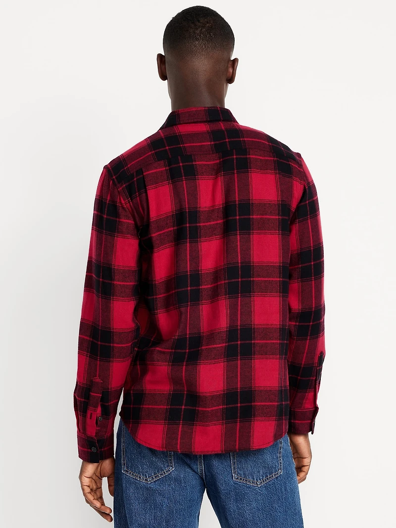 Plaid Flannel Pocket Shirt