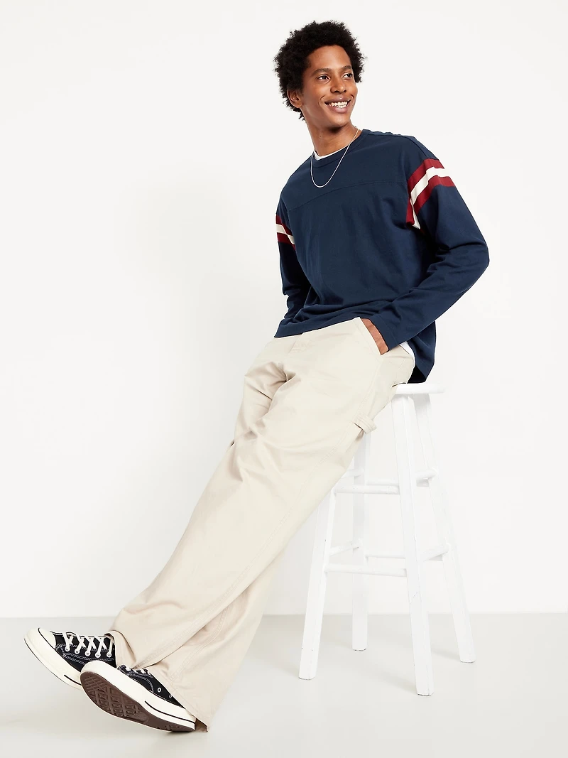 Heavyweight Long-Sleeve Football-Style T-Shirt