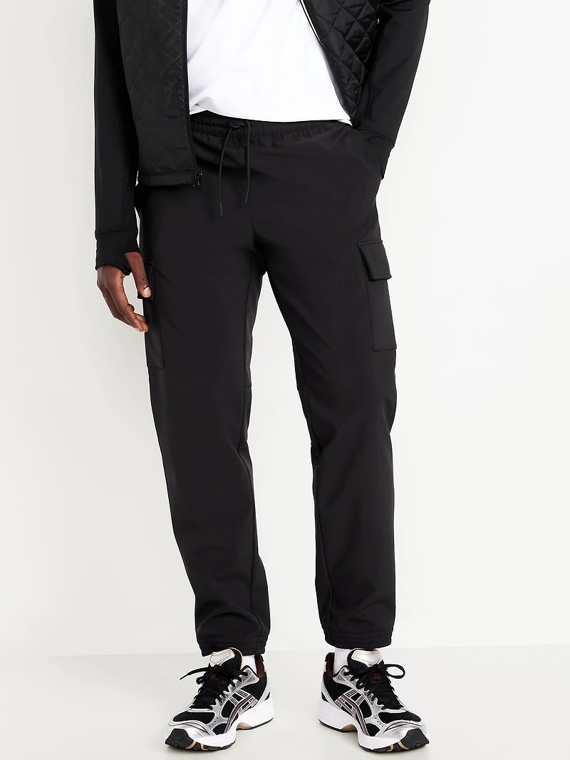 Cozy-Lined Tech Woven Cargo Joggers