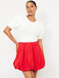 Taffeta Bubble Mini Skirt