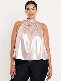 Satin Shine Halter Top