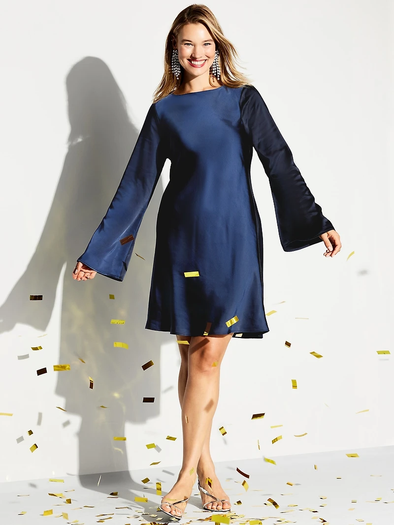 The Occasion by Old Navy Satin Flare-Sleeve Mini Dress