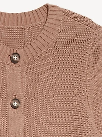 Seaside Cotton Garter-Knit Cardigan Sweater