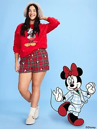 Old Navy x Disney Mickey Mouse & Friends Printed Flannel Boxer Shorts for Women
