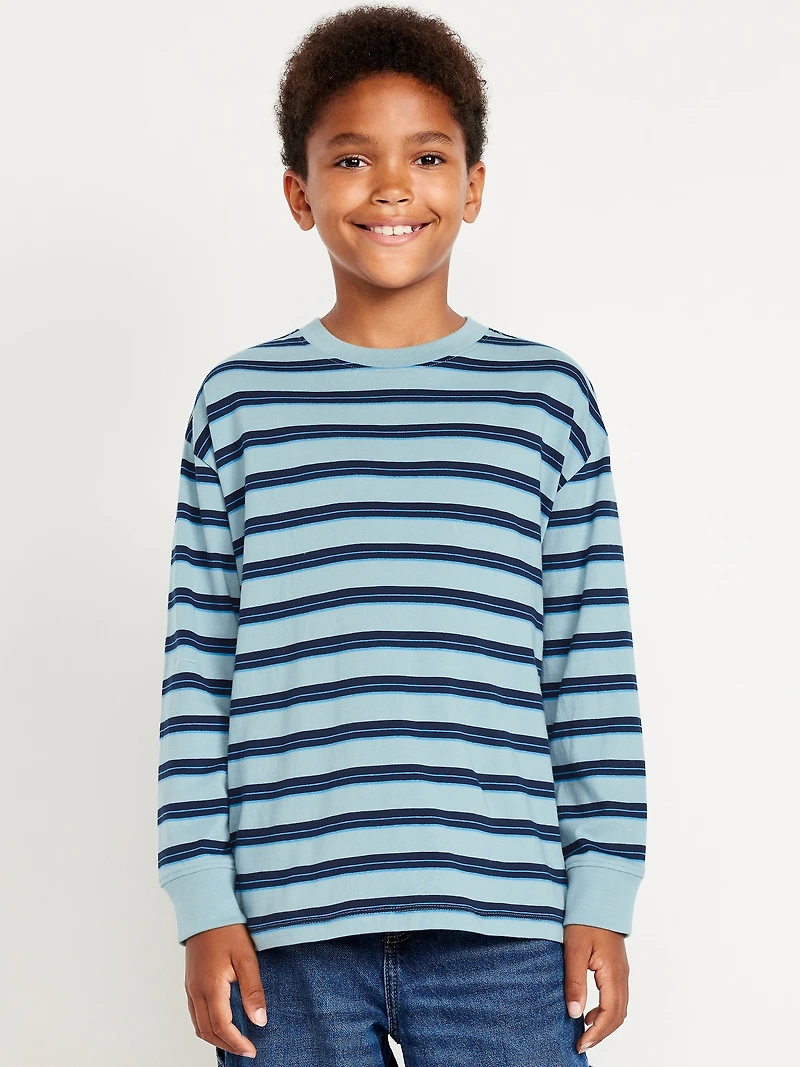 Printed Oversized Long-Sleeve T-Shirt for Boys