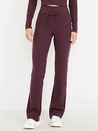Extra High Waisted Sweater Ribbed Flare Pant