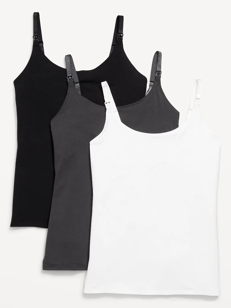 Maternity First Layer Nursing Cami Top 3-Pack