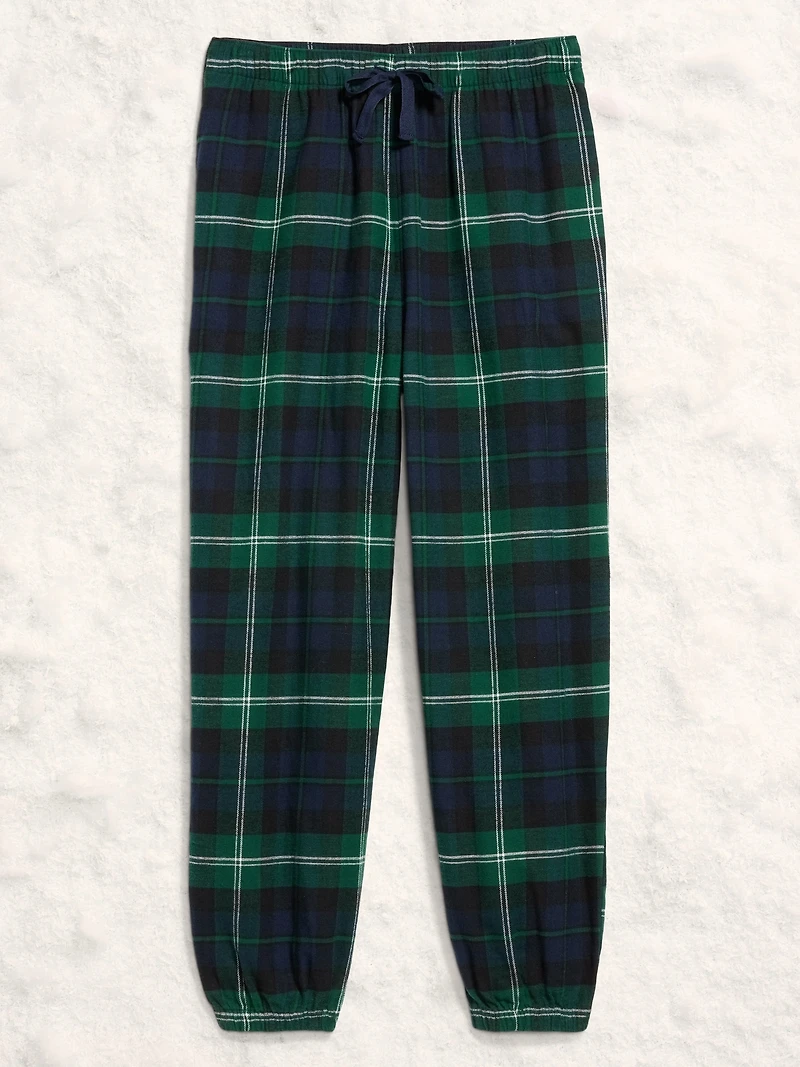 Plaid Flannel Pajama Joggers for Women