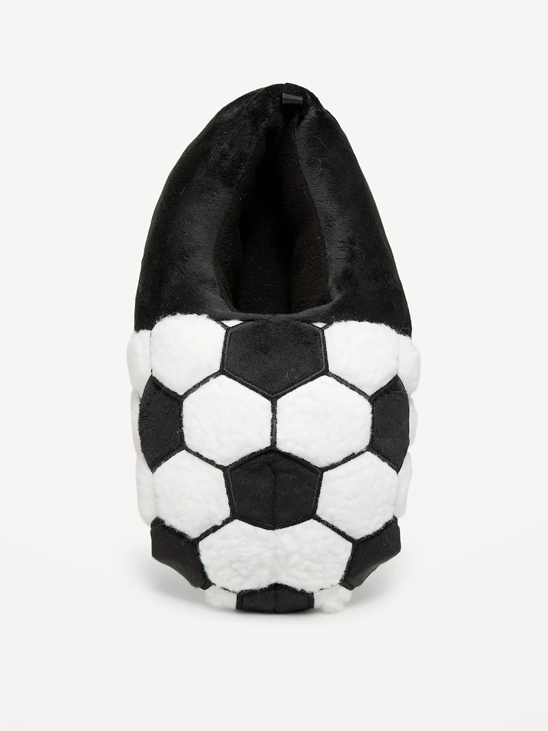 Cozy Soccer Gender-Neutral Slippers for Kids