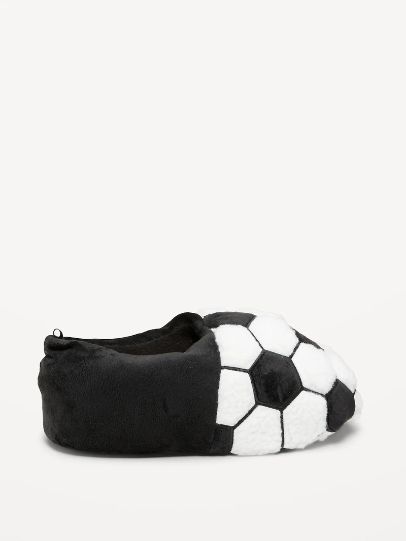 Cozy Soccer Gender-Neutral Slippers for Kids