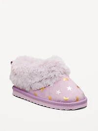 Faux-Suede Cuffed Booties for Toddler Girls