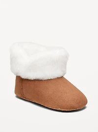 Cozy Faux-Fur Cuffed Booties for Toddler & Baby