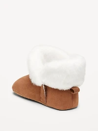 Cozy Faux-Fur Cuffed Booties for Toddler & Baby