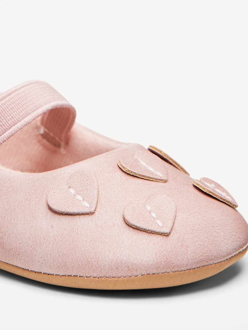 Faux-Suede Heart Ballet Flats for Baby