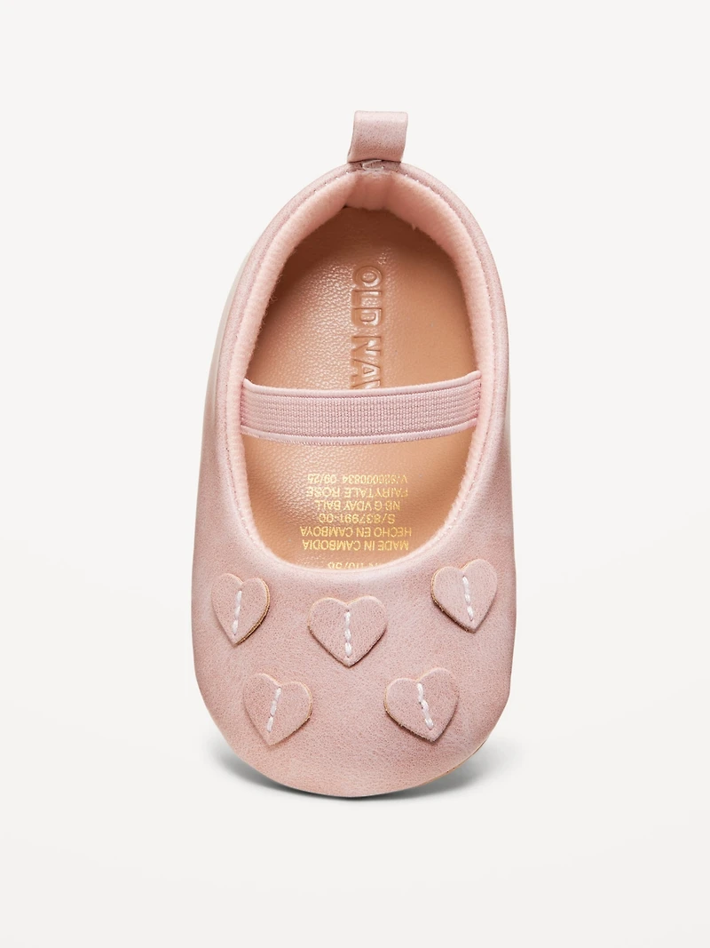 Faux-Suede Heart Ballet Flats for Baby