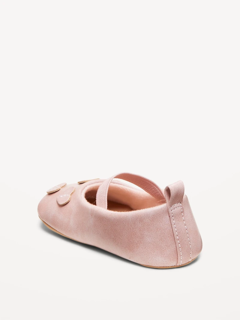 Faux-Suede Heart Ballet Flats for Baby