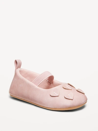 Faux-Suede Heart Ballet Flats for Baby