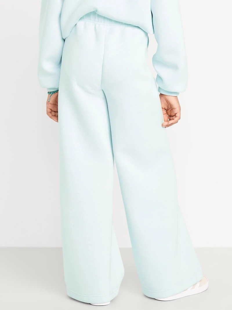 High-Waisted Bounce Fleece Wide-Leg Sweatpants for Girls