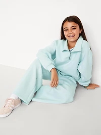 High-Waisted Bounce Fleece Wide-Leg Sweatpants for Girls