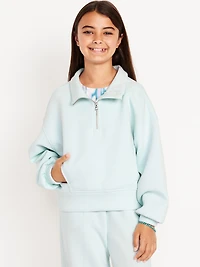 Half-Zip Bounce Fleece Pullover Sweatshirt for Girls