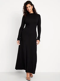Mock Neck Maxi Dress