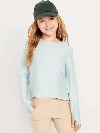 CloudMotion Long-Sleeve Performance T-Shirt for Girls