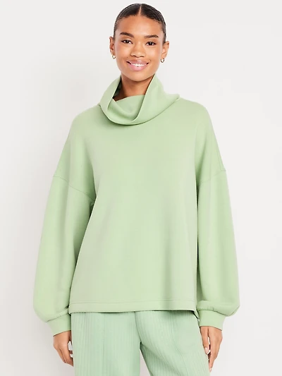 Bounce Fleece Funnel Neck Tunic