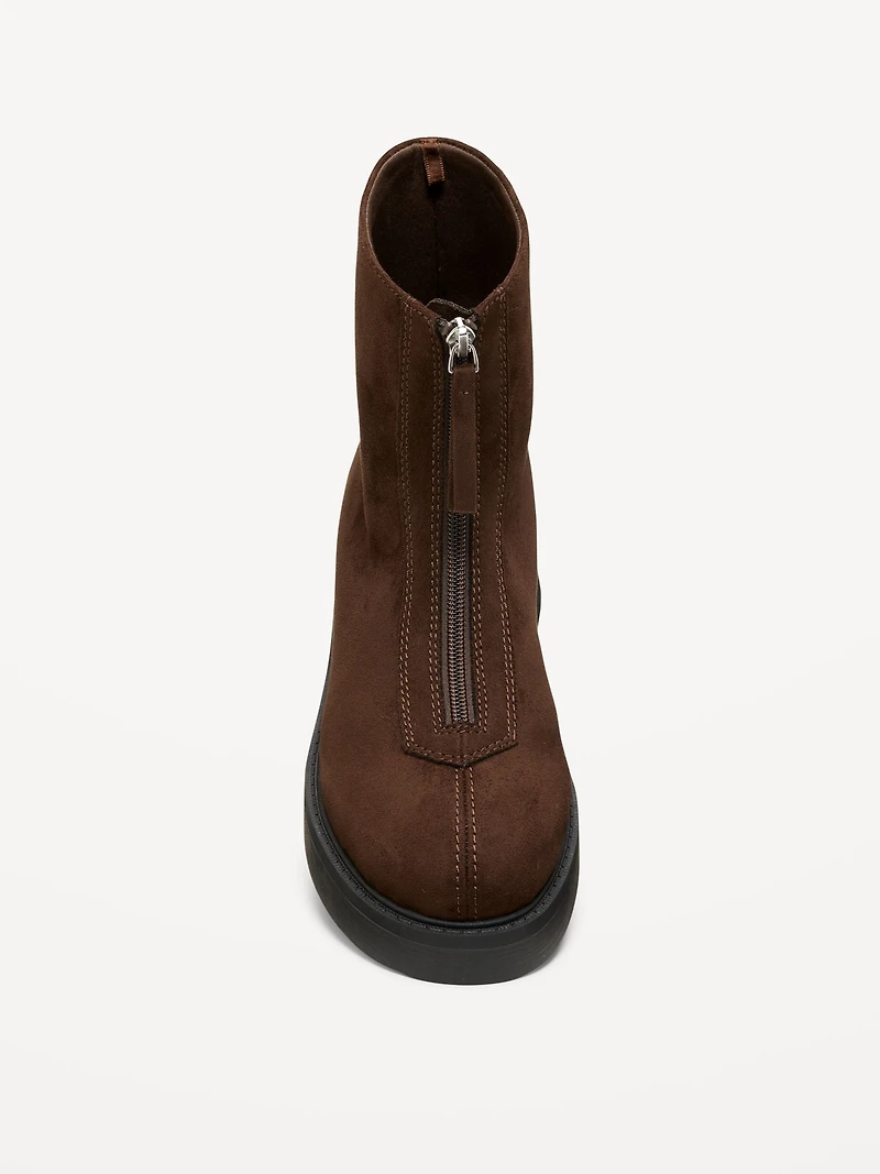 Zip Front Chelsea Boot for Women