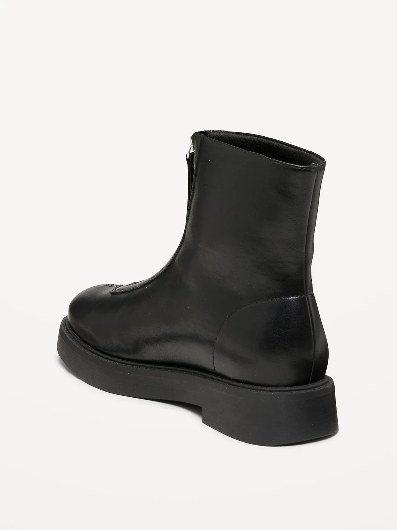 Zip Front Chelsea Boot for Women