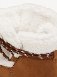 Cozy Lace-Up Platform Booties for Women