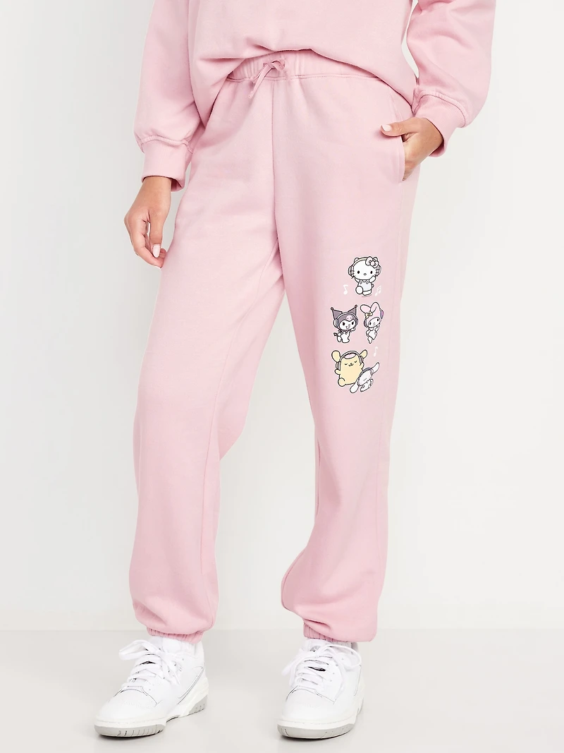 Hello Kitty® High-Waisted Graphic Jogger Sweatpants for Girls