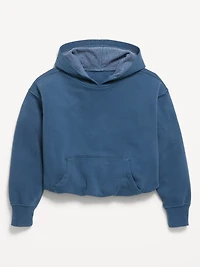 Cropped Bubble-Hem Hoodie for Girls