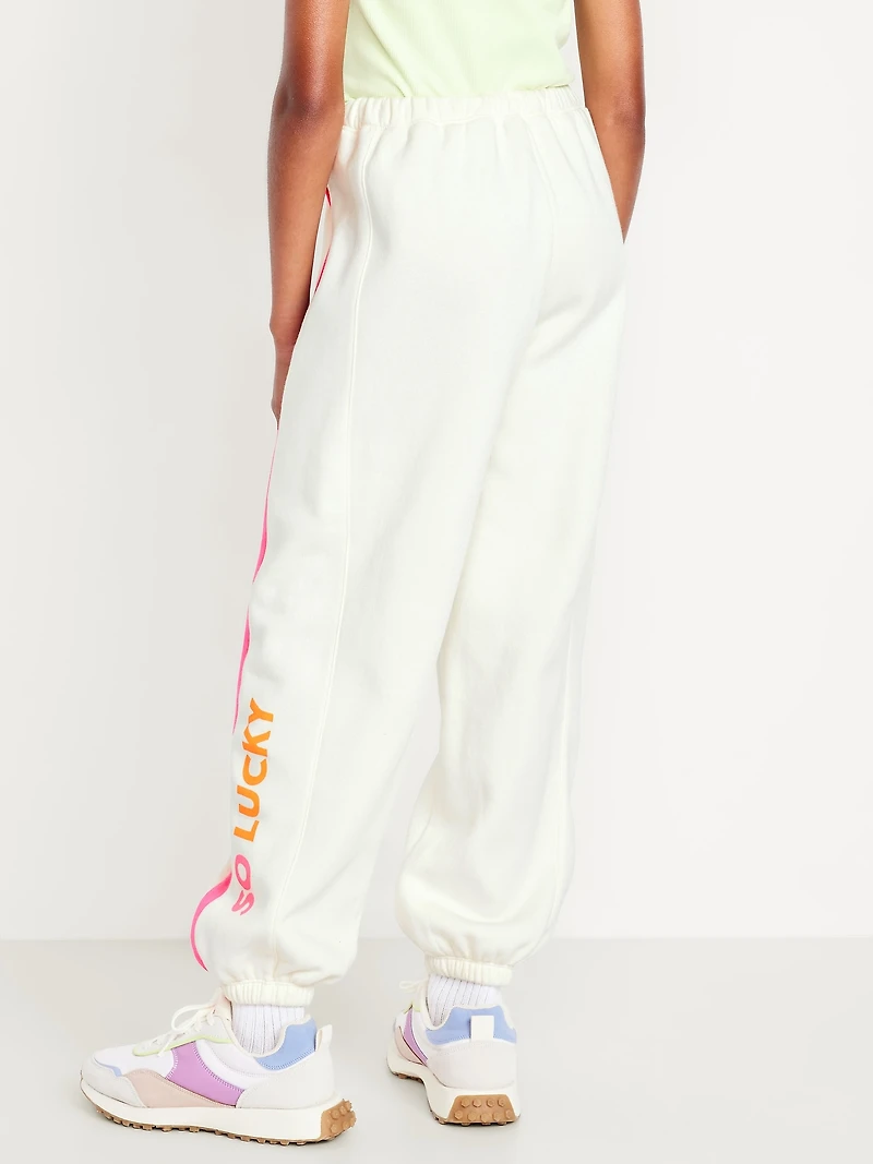 High-Waisted Baggy Jogger Sweatpants for Girls