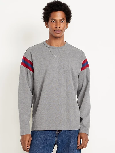 Heavyweight Long-Sleeve Football-Style T-Shirt