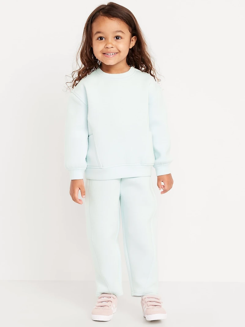 Bounce Fleece Crew-Neck and Sweatpants Set for Toddler Girls