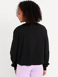 Long-Sleeve Cropped Top for Girls