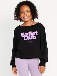 Long-Sleeve Cropped Top for Girls