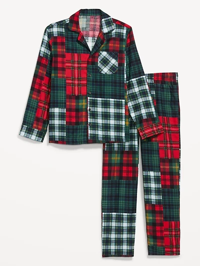 Printed Flannel Pajama Set for Men